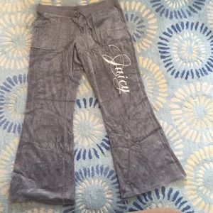 Juicy velour pants.